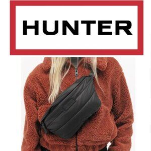 Hunter Original Puffer Bum Bag Nylon Belt Bag Fanny Pack Black Unisex